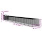 vidaXL Jaula gallinas con corral acero galvanizado gris 117x1221x123cm