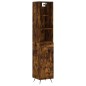 vidaXL Aparador de madera contrachapada roble ahumado 34,5x34x180 cm vidaXL Aparador de madera contrachapada roble ahumado 34,5x34x180 cm