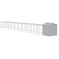 vidaXL Gallinero y corral acero galvanizado gris claro 117x1221x123 cm vidaXL Gallinero y corral acero galvanizado gris claro 117x1221x123 cm