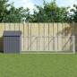 vidaXL Caseta perros con tejado acero galvanizado gris 117x405x123 cm