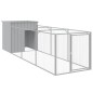 vidaXL Caseta perros corral acero galvanizado gris claro 110x405x110cm vidaXL Caseta perros corral acero galvanizado gris claro 110x405x110cm