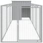 vidaXL Caseta perros corral acero galvanizado gris claro 110x405x110cm vidaXL Caseta perros corral acero galvanizado gris claro 110x405x110cm