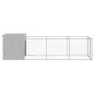 vidaXL Caseta perros corral acero galvanizado gris claro 110x405x110cm vidaXL Caseta perros corral acero galvanizado gris claro 110x405x110cm