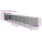 vidaXL Caseta perros corral acero galvanizado gris claro 110x813x110cm
