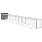 vidaXL Gallinero con corral acero galvanizado gris 110x1017x110 cm vidaXL Gallinero con corral acero galvanizado gris 110x1017x110 cm