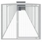 vidaXL Gallinero con corral acero galvanizado gris 110x1017x110 cm vidaXL Gallinero con corral acero galvanizado gris 110x1017x110 cm