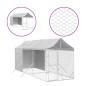 vidaXL Perrera de exterior con toldo acero galvanizado plata 2x6x2,5 m