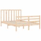 vidaXL Estructura de cama de matrimonio con cabecero madera maciza vidaXL Estructura de cama de matrimonio con cabecero madera maciza