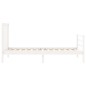 vidaXL Estructura de cama con cabecero madera maciza blanco 100x200 cm vidaXL Estructura de cama con cabecero madera maciza blanco 100x200 cm