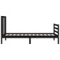 vidaXL Estructura de cama con cabecero madera maciza negro 90x200 cm vidaXL Estructura de cama con cabecero madera maciza negro 90x200 cm