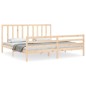 vidaXL Estructura de cama de matrimonio con cabecero madera maciza vidaXL Estructura de cama de matrimonio con cabecero madera maciza