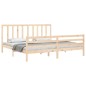 vidaXL Estructura de cama de matrimonio con cabecero madera maciza vidaXL Estructura de cama de matrimonio con cabecero madera maciza