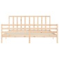 vidaXL Estructura de cama de matrimonio con cabecero madera maciza vidaXL Estructura de cama de matrimonio con cabecero madera maciza