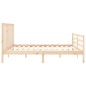 vidaXL Estructura de cama de matrimonio con cabecero madera maciza vidaXL Estructura de cama de matrimonio con cabecero madera maciza