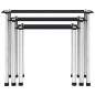 vidaXL Mesas apilables 3 unidades vidrio templado negro vidaXL Mesas apilables 3 unidades vidrio templado negro