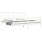 vidaXL Estructura de cama con cabecero madera maciza blanco 200x200 cm vidaXL Estructura de cama con cabecero madera maciza blanco 200x200 cm
