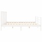 vidaXL Estructura de cama con cabecero madera maciza blanco 200x200 cm vidaXL Estructura de cama con cabecero madera maciza blanco 200x200 cm