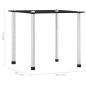 vidaXL Mesas apilables 3 unidades vidrio templado negro vidaXL Mesas apilables 3 unidades vidrio templado negro
