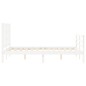 vidaXL Estructura de cama con cabecero madera maciza blanco 120x200 cm vidaXL Estructura de cama con cabecero madera maciza blanco 120x200 cm