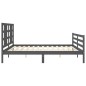 vidaXL Estructura de cama con cabecero madera maciza gris 200x200 cm vidaXL Estructura de cama con cabecero madera maciza gris 200x200 cm