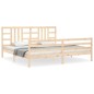 vidaXL Estructura de cama con cabecero madera maciza 200x200 cm vidaXL Estructura de cama con cabecero madera maciza 200x200 cm