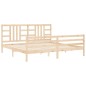 vidaXL Estructura de cama con cabecero madera maciza 200x200 cm vidaXL Estructura de cama con cabecero madera maciza 200x200 cm