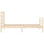 vidaXL Estructura de cama con cabecero madera maciza 100x200 cm vidaXL Estructura de cama con cabecero madera maciza 100x200 cm