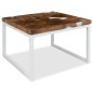 vidaXL Mesa de centro de teca y resina 60x60x40 cm
