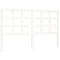 vidaXL Estructura de cama con cabecero madera maciza blanco 160x200 cm