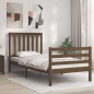 vidaXL Estructura cama con cabecero madera maciza marrón miel 90x200cm vidaXL Estructura cama con cabecero madera maciza marrón miel 90x200cm