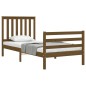 vidaXL Estructura cama con cabecero madera maciza marrón miel 90x200cm vidaXL Estructura cama con cabecero madera maciza marrón miel 90x200cm