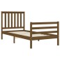 vidaXL Estructura cama con cabecero madera maciza marrón miel 90x200cm vidaXL Estructura cama con cabecero madera maciza marrón miel 90x200cm