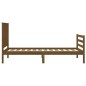 vidaXL Estructura cama con cabecero madera maciza marrón miel 90x200cm vidaXL Estructura cama con cabecero madera maciza marrón miel 90x200cm