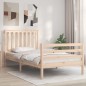 vidaXL Estructura de cama con cabecero madera maciza 100x200 cm vidaXL Estructura de cama con cabecero madera maciza 100x200 cm
