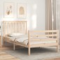 vidaXL Estructura de cama con cabecero madera maciza 100x200 cm vidaXL Estructura de cama con cabecero madera maciza 100x200 cm