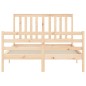 vidaXL Estructura de cama con cabecero madera maciza 120x200 cm