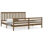 vidaXL Estructura cama y cabecero madera maciza marrón miel 200x200 cm
