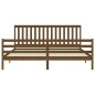 vidaXL Estructura cama y cabecero madera maciza marrón miel 200x200 cm