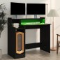 vidaXL Escritorio con luz LED madera contrachapada negro 97x45x90 cm vidaXL Escritorio con luz LED madera contrachapada negro 97x45x90 cm