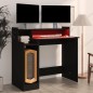 vidaXL Escritorio con luz LED madera contrachapada negro 97x45x90 cm vidaXL Escritorio con luz LED madera contrachapada negro 97x45x90 cm