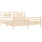 vidaXL Estructura de cama de matrimonio con cabecero madera maciza