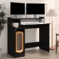 vidaXL Escritorio con luz LED madera contrachapada negro 97x45x90 cm vidaXL Escritorio con luz LED madera contrachapada negro 97x45x90 cm