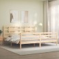 vidaXL Estructura de cama con cabecero madera maciza 200x200 cm vidaXL Estructura de cama con cabecero madera maciza 200x200 cm