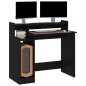 vidaXL Escritorio con luz LED madera contrachapada negro 97x45x90 cm vidaXL Escritorio con luz LED madera contrachapada negro 97x45x90 cm
