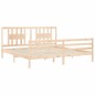 vidaXL Estructura de cama con cabecero madera maciza 200x200 cm