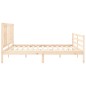 vidaXL Estructura de cama con cabecero madera maciza 200x200 cm