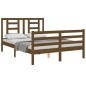 vidaXL Estructura cama y cabecero madera maciza marrón miel 140x200 cm vidaXL Estructura cama y cabecero madera maciza marrón miel 140x200 cm