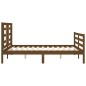 vidaXL Estructura cama y cabecero madera maciza marrón miel 140x200 cm vidaXL Estructura cama y cabecero madera maciza marrón miel 140x200 cm