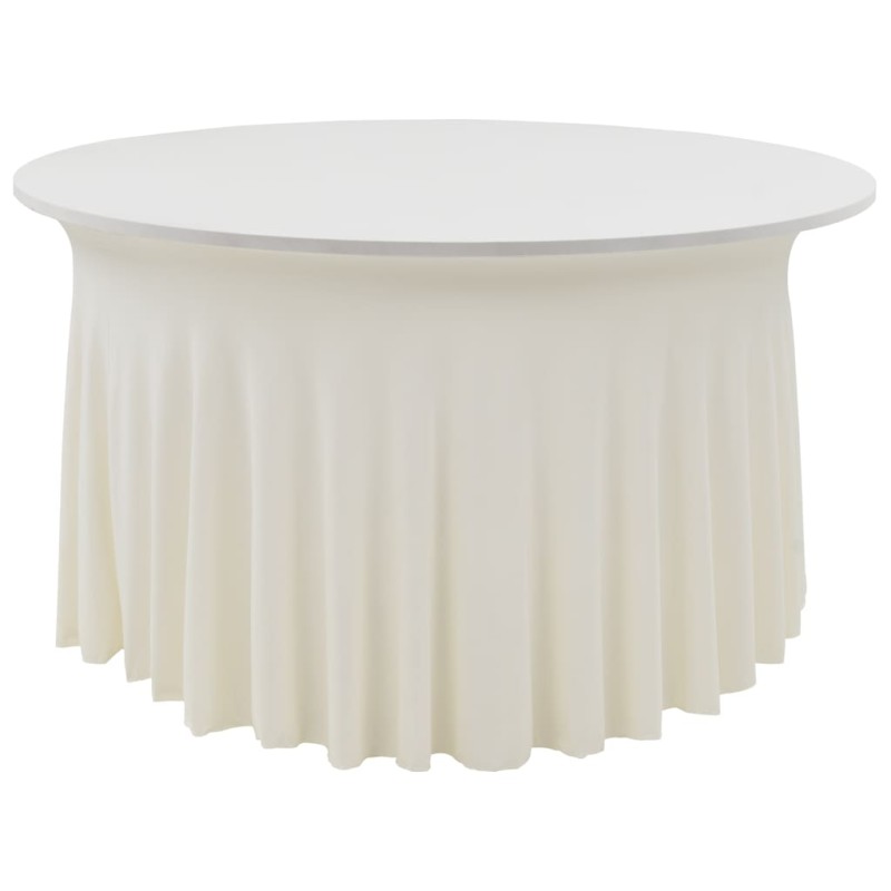 vidaXL Fundas elásticas para mesa 2 uds con falda 180x74 cm crema vidaXL Fundas elásticas para mesa 2 uds con falda 180x74 cm crema