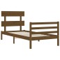 vidaXL Estructura cama y cabecero madera maciza marrón miel 100x200 cm vidaXL Estructura cama y cabecero madera maciza marrón miel 100x200 cm